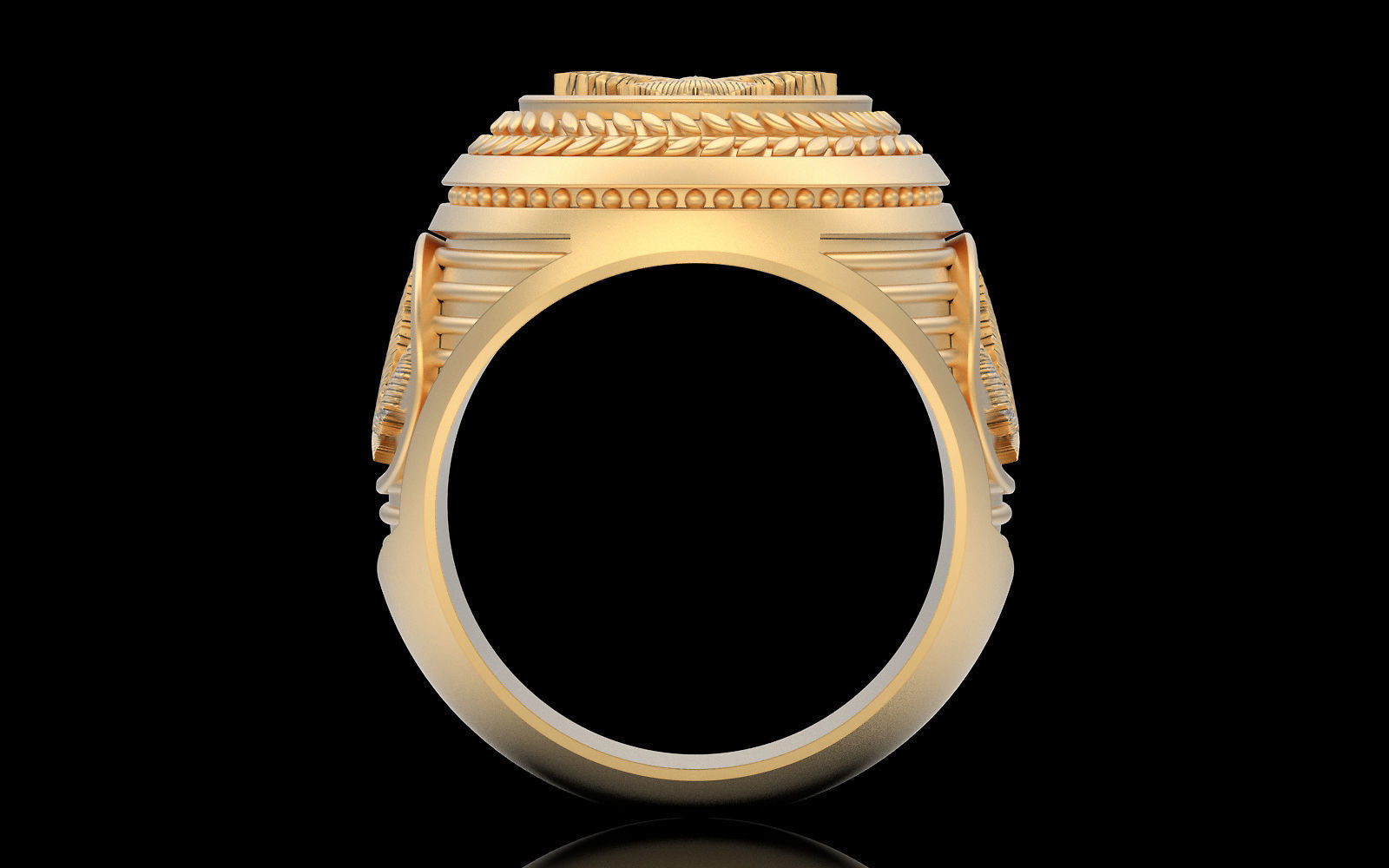 Marijuana ring silver gold printable jewelry 3D model 3D print model_4