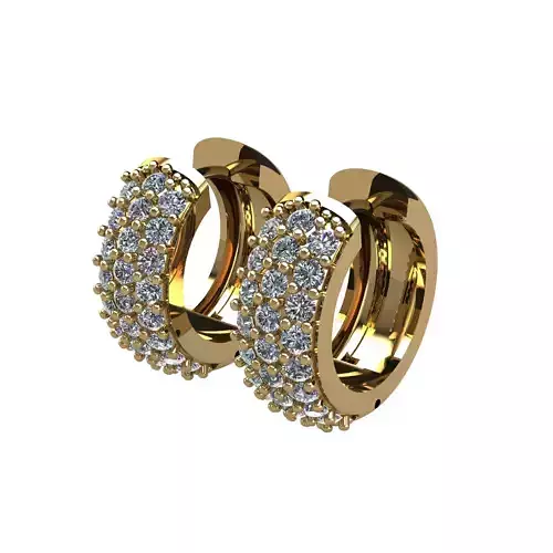 Diamond Earring Hoop  3D print model