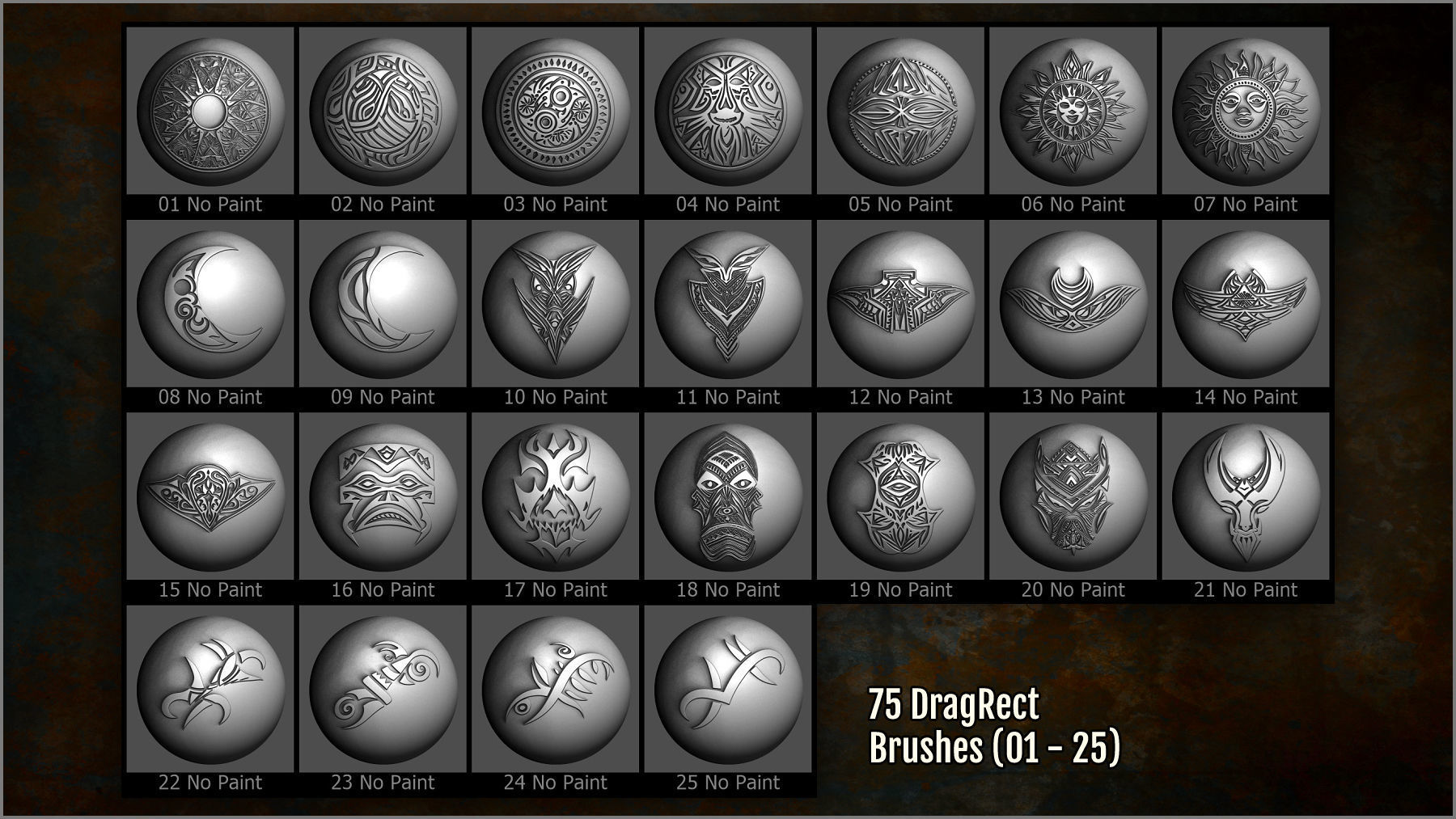 Ethnic Maker 300 ZBrush Brushes Texture_6
