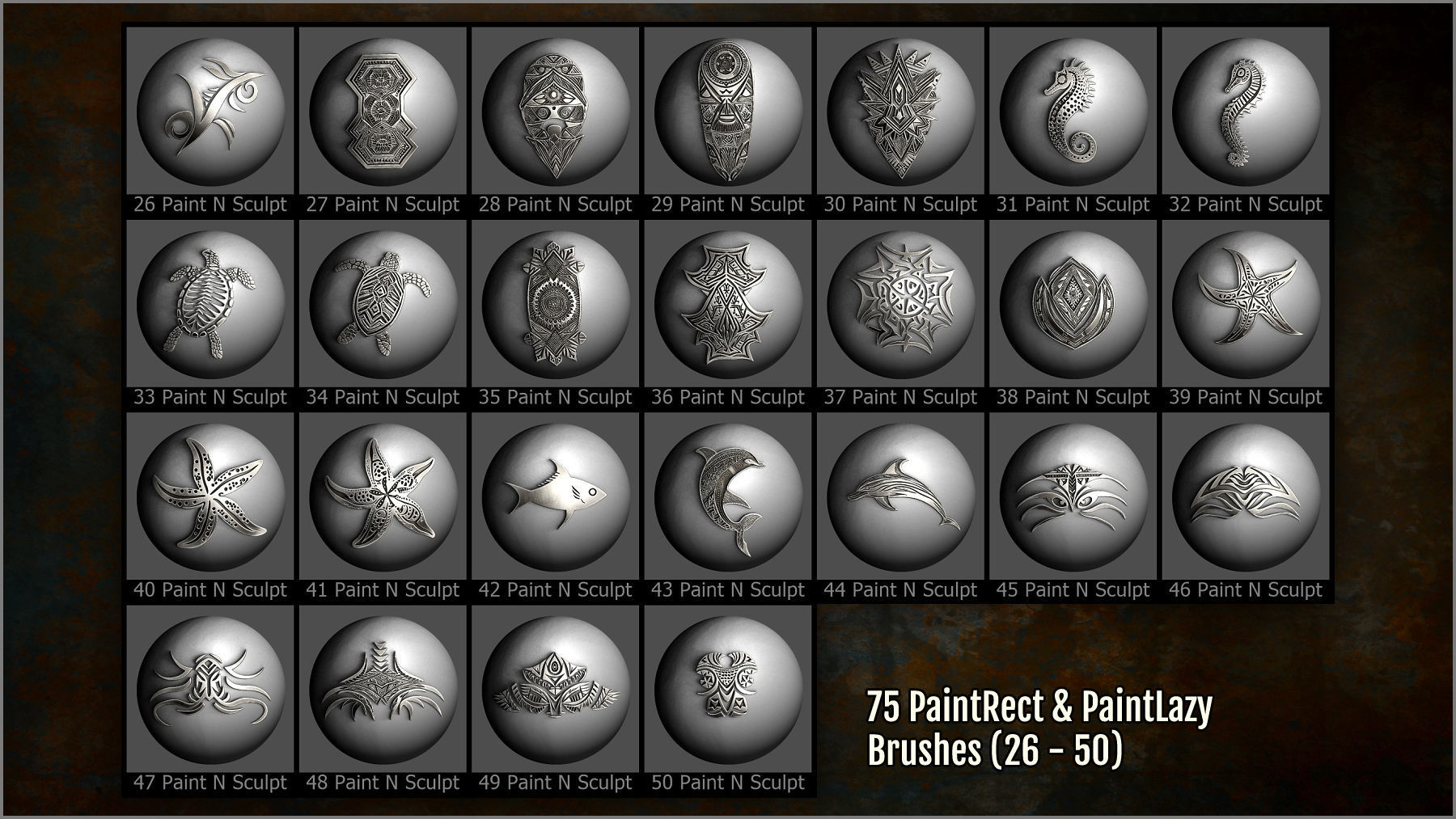 Ethnic Maker 300 ZBrush Brushes Texture_4