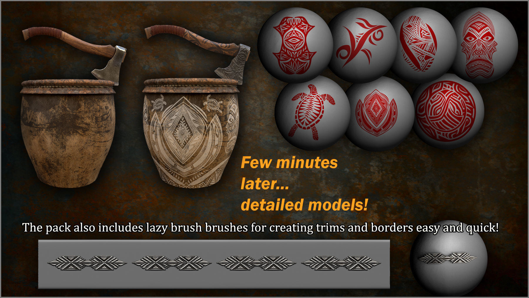 Ethnic Maker 300 ZBrush Brushes Texture_2