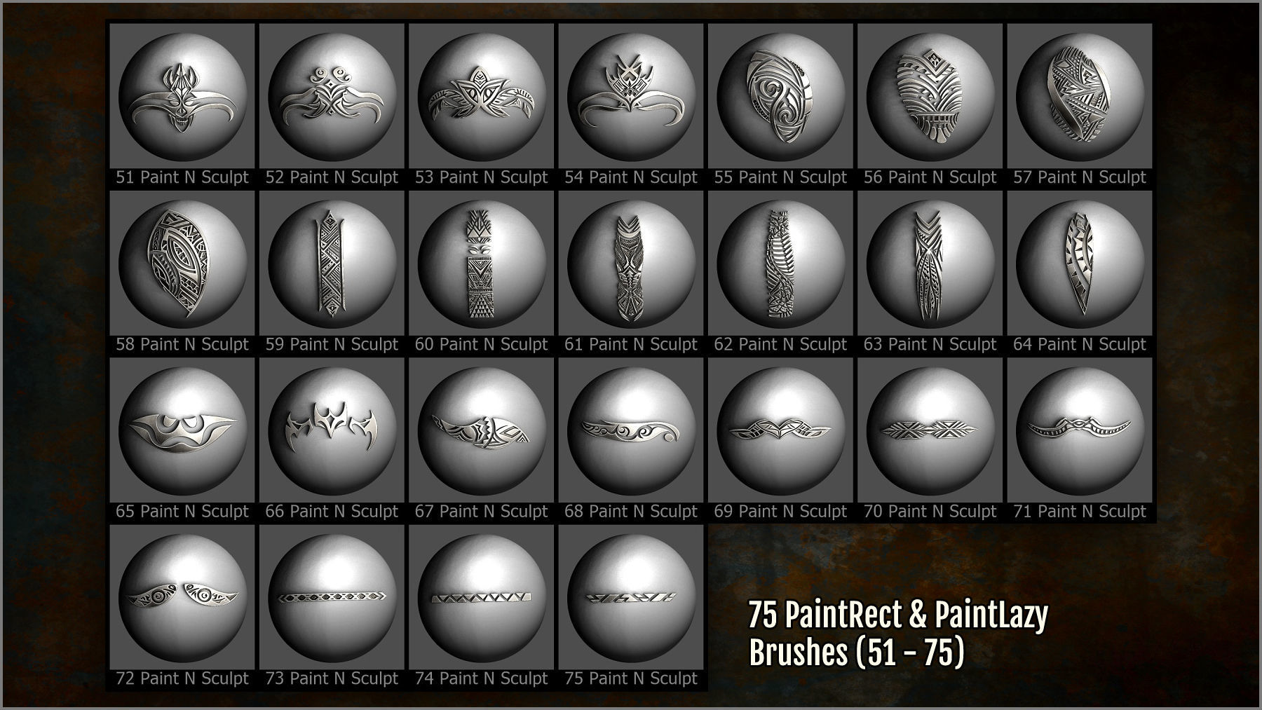 Ethnic Maker 300 ZBrush Brushes Texture_5