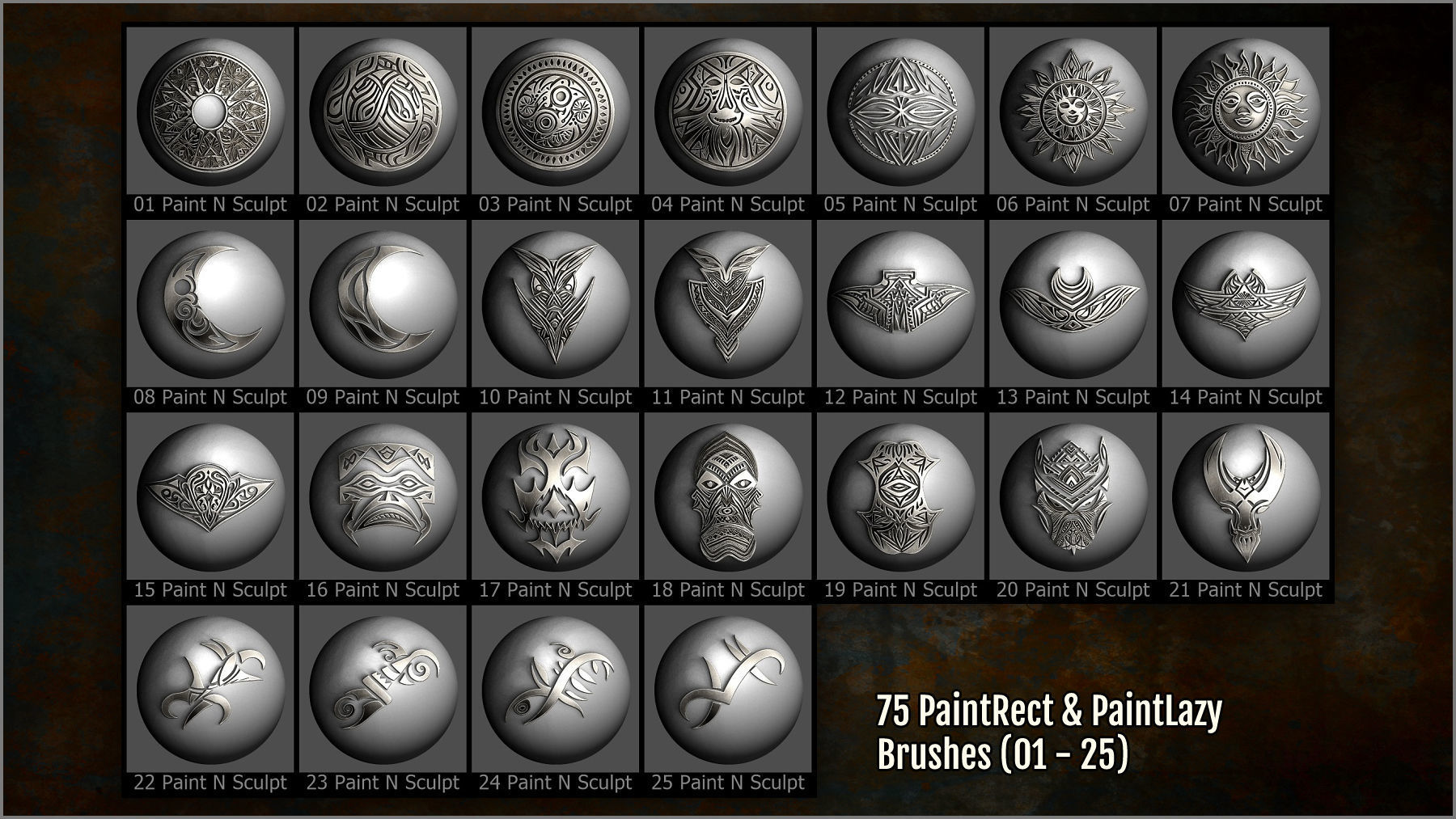 Ethnic Maker 300 ZBrush Brushes Texture_3