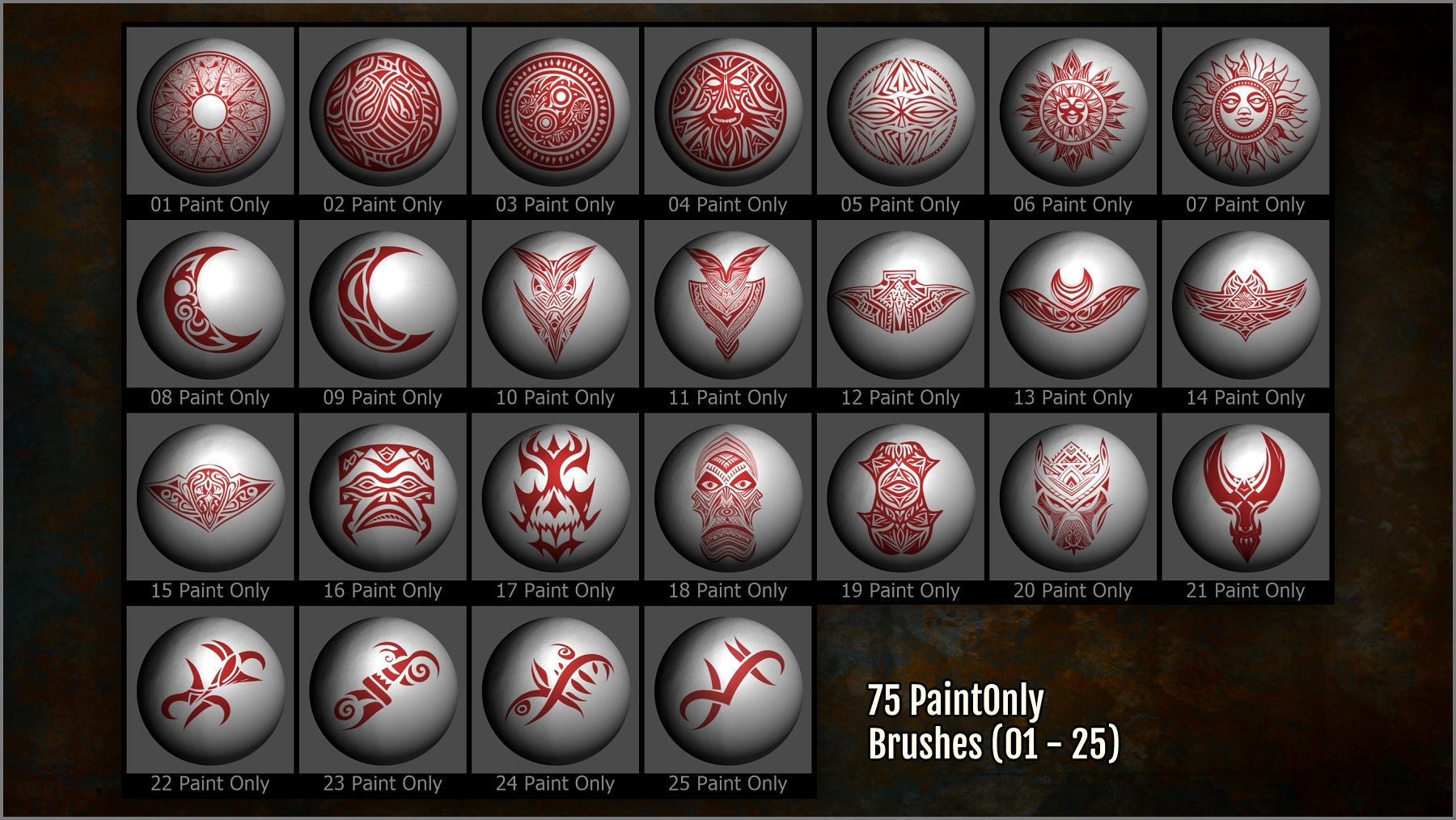 Ethnic Maker 300 ZBrush Brushes Texture_9