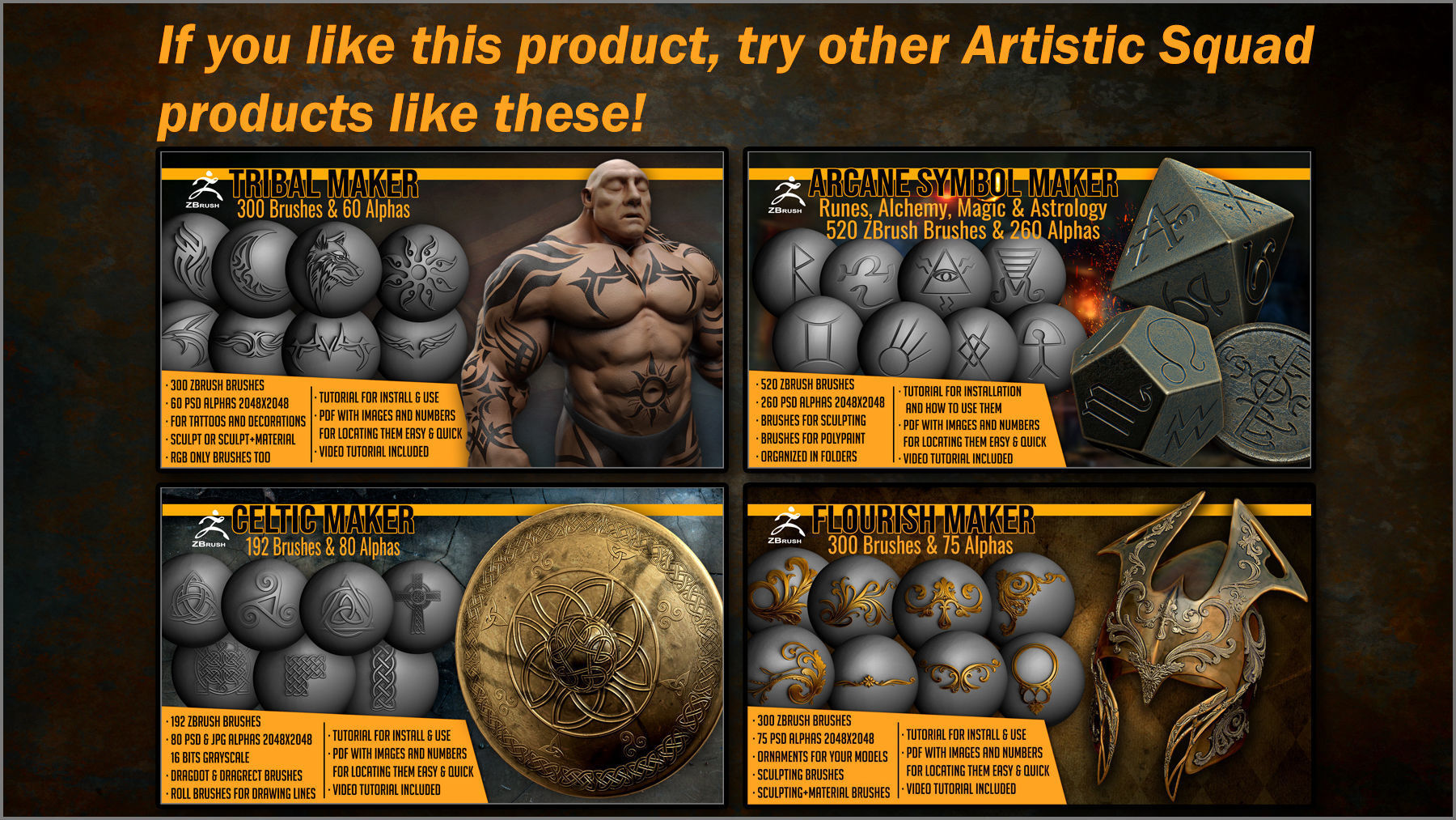 Ethnic Maker 300 ZBrush Brushes Texture_15
