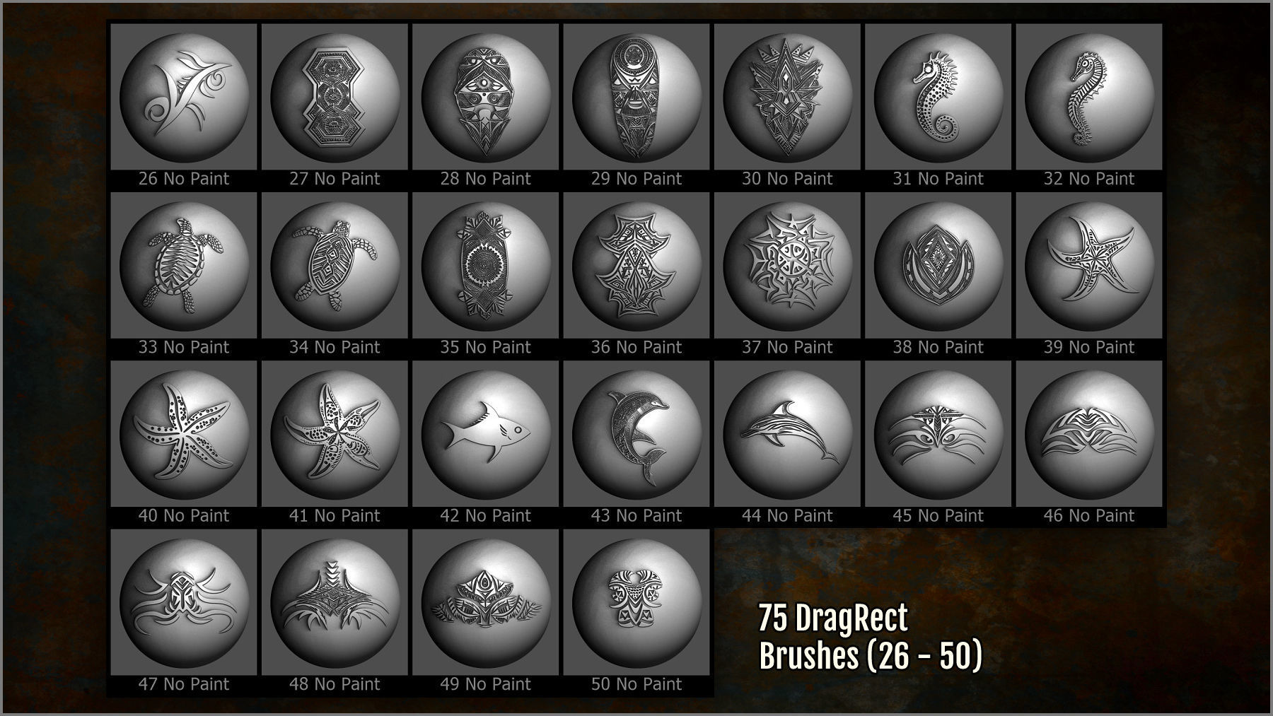 Ethnic Maker 300 ZBrush Brushes Texture_7