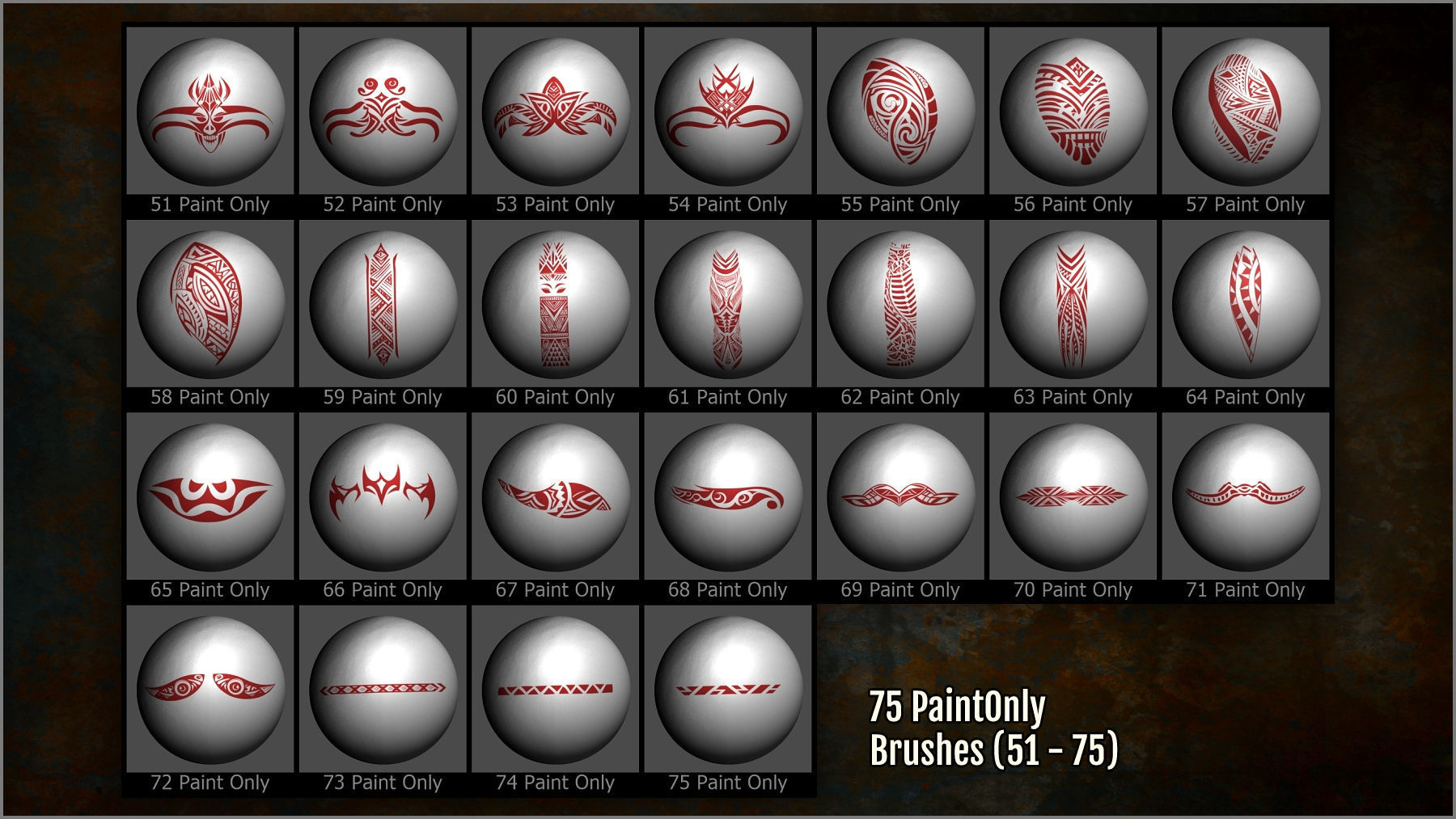 Ethnic Maker 300 ZBrush Brushes Texture_11