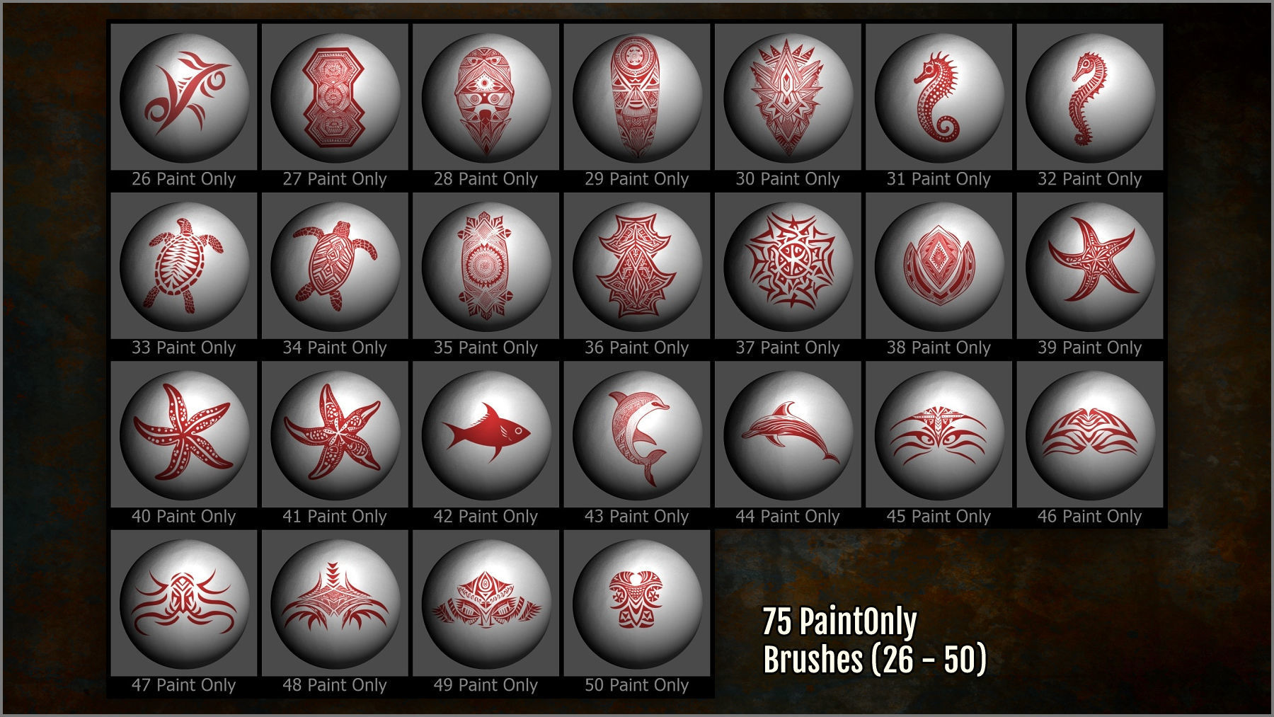 Ethnic Maker 300 ZBrush Brushes Texture_10