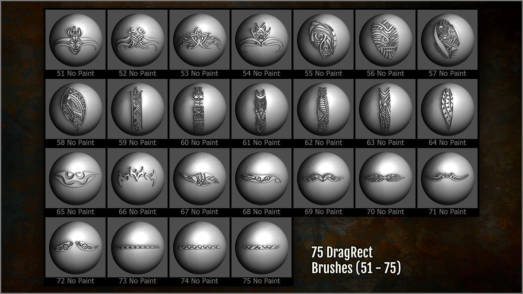 Ethnic Maker 300 ZBrush Brushes Texture_8