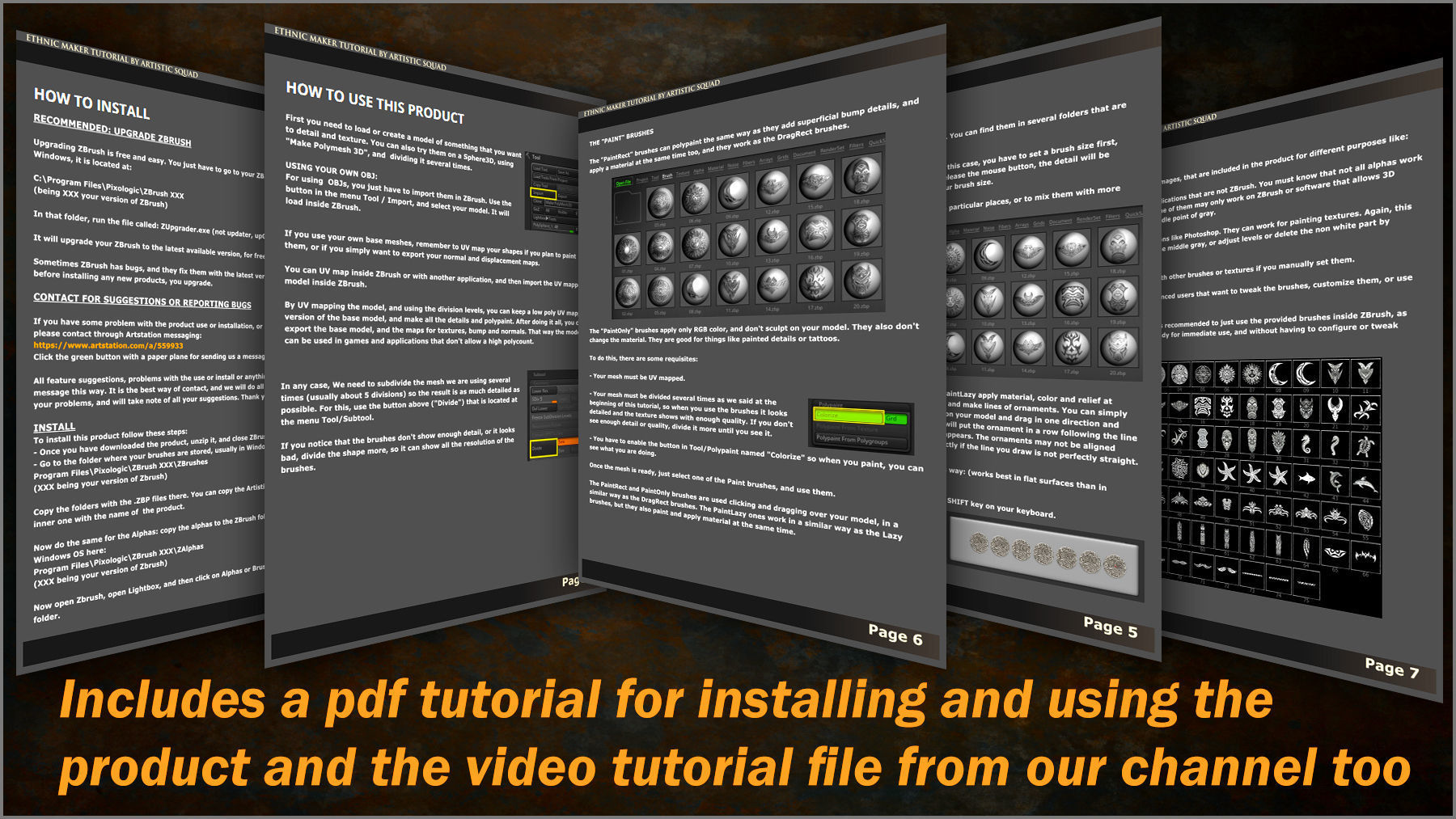 Ethnic Maker 300 ZBrush Brushes Texture_13