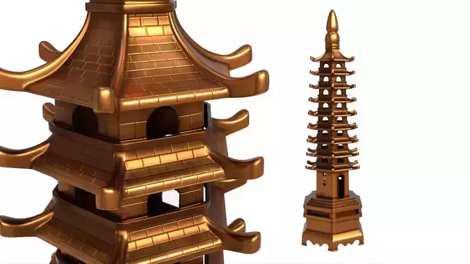 Wenchang Pagoda Tower 3D model