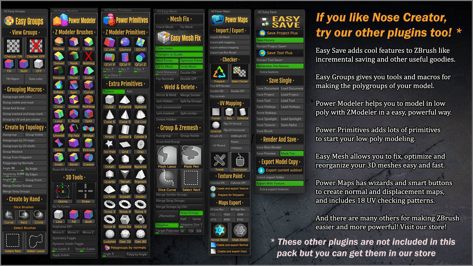 Nose Creator ZBrush Plugin 3D model_8