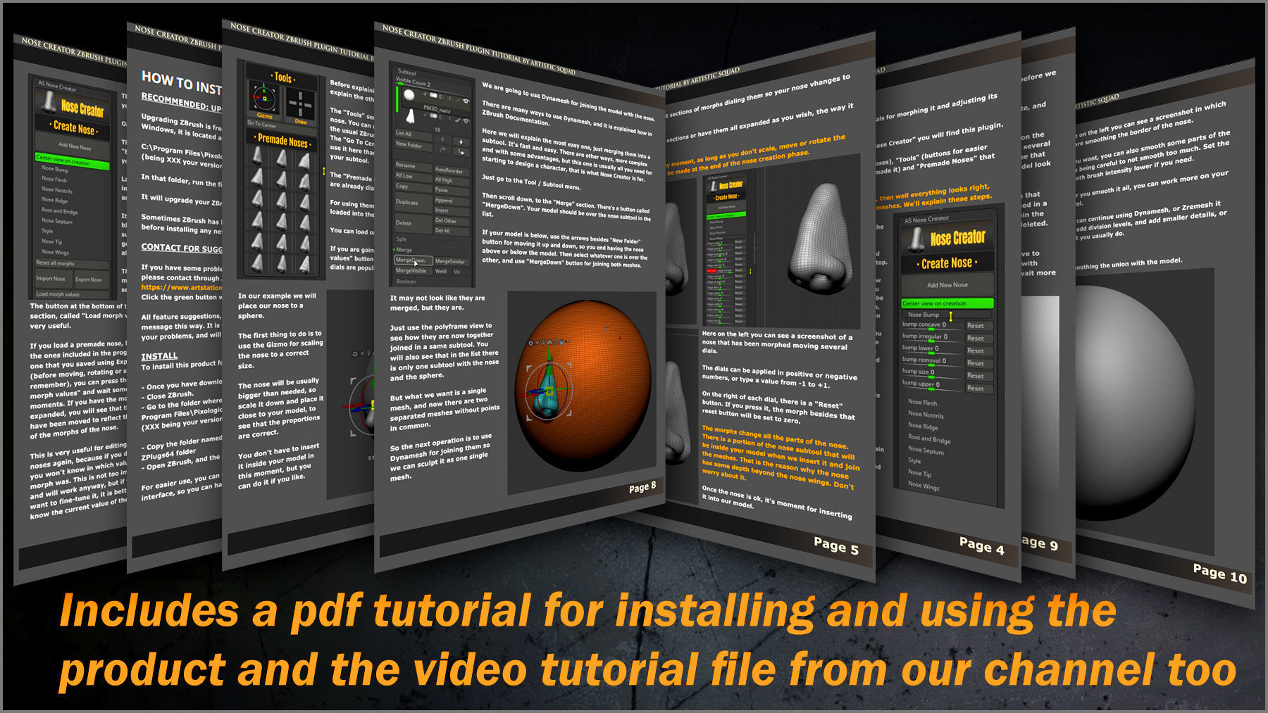 Nose Creator ZBrush Plugin 3D model_7