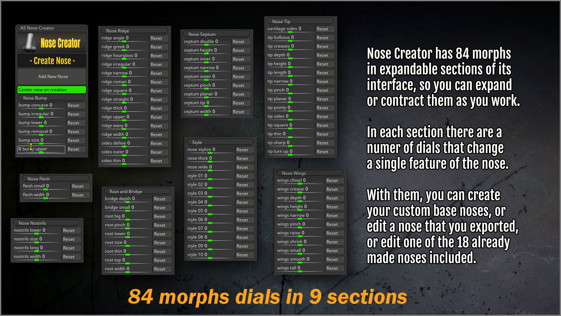 Nose Creator ZBrush Plugin 3D model_4