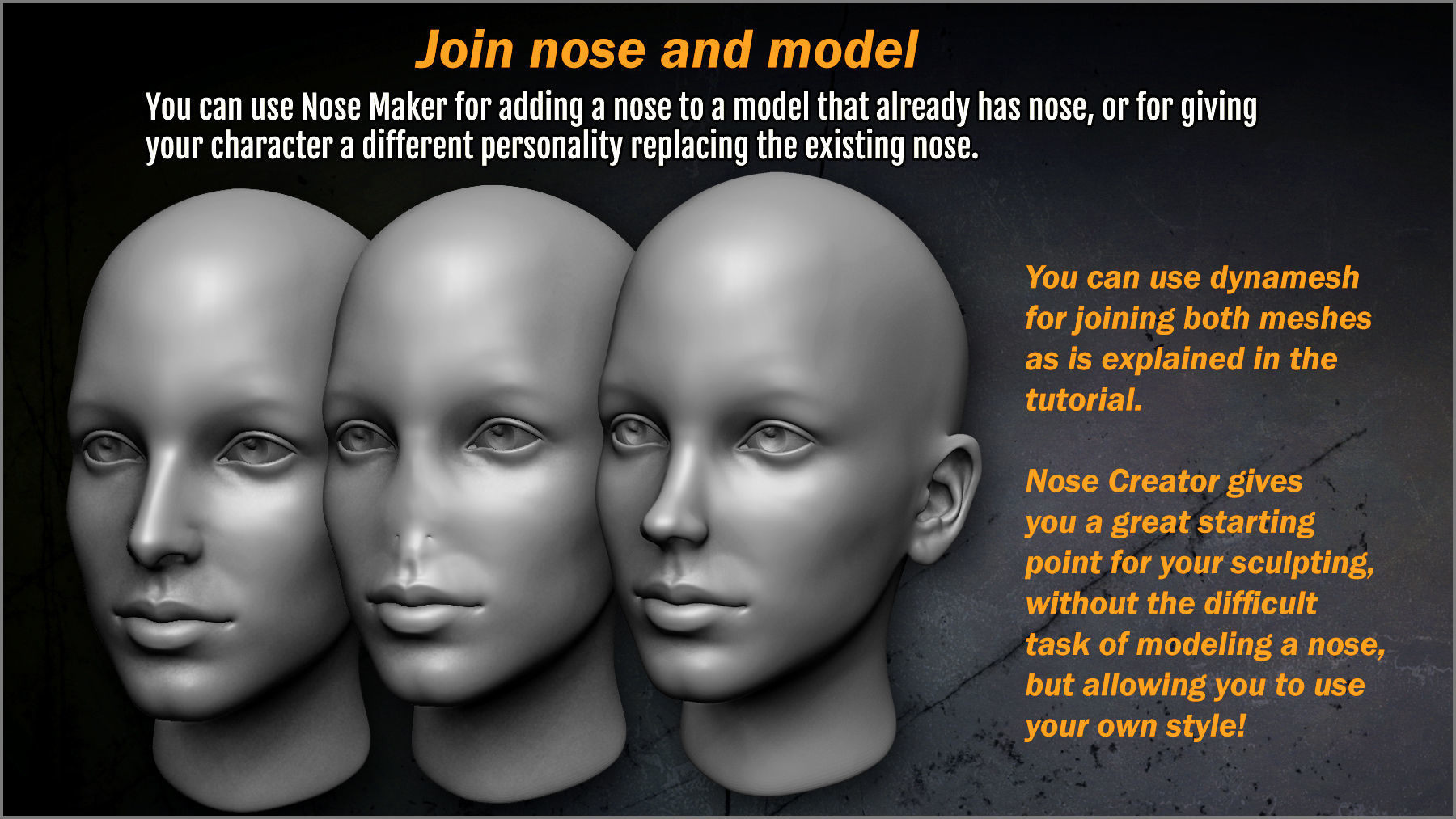 Nose Creator ZBrush Plugin 3D model_2