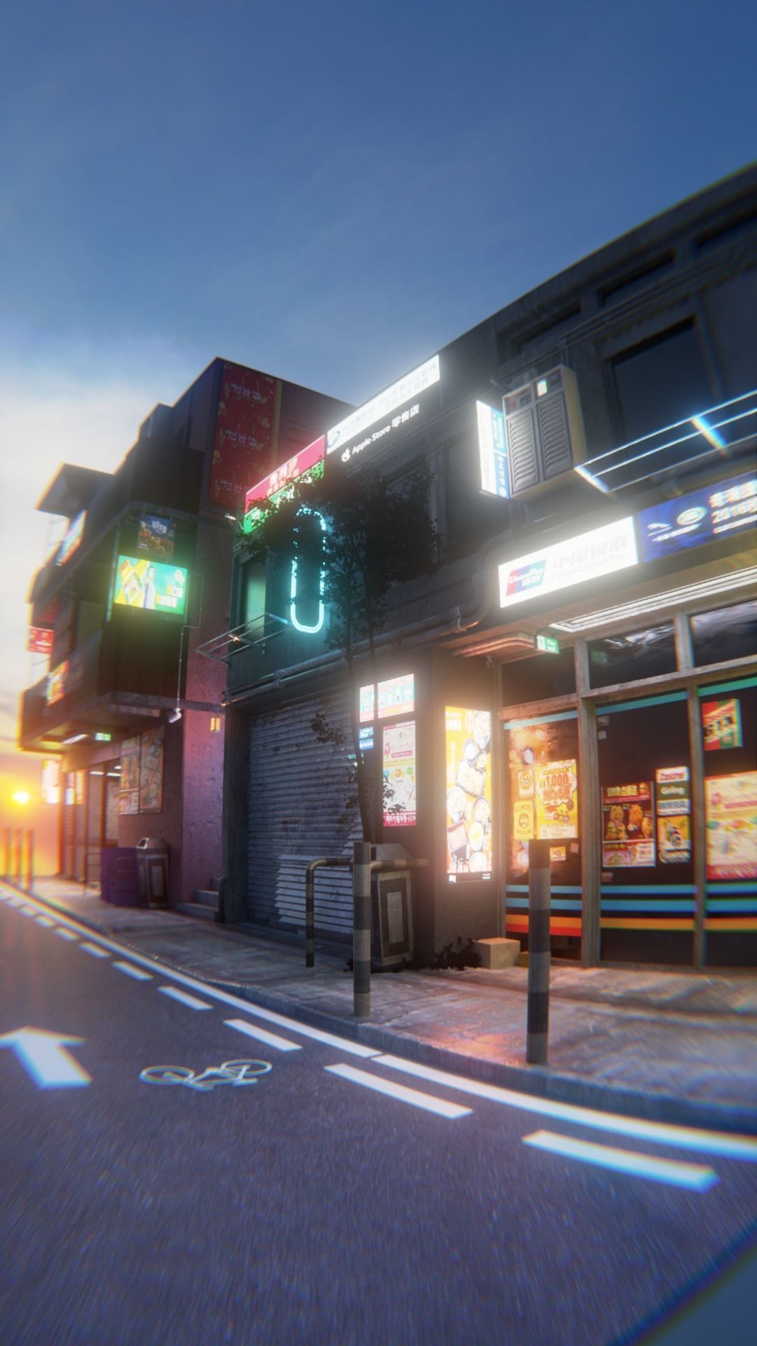 Tokio street 1 3D model_2