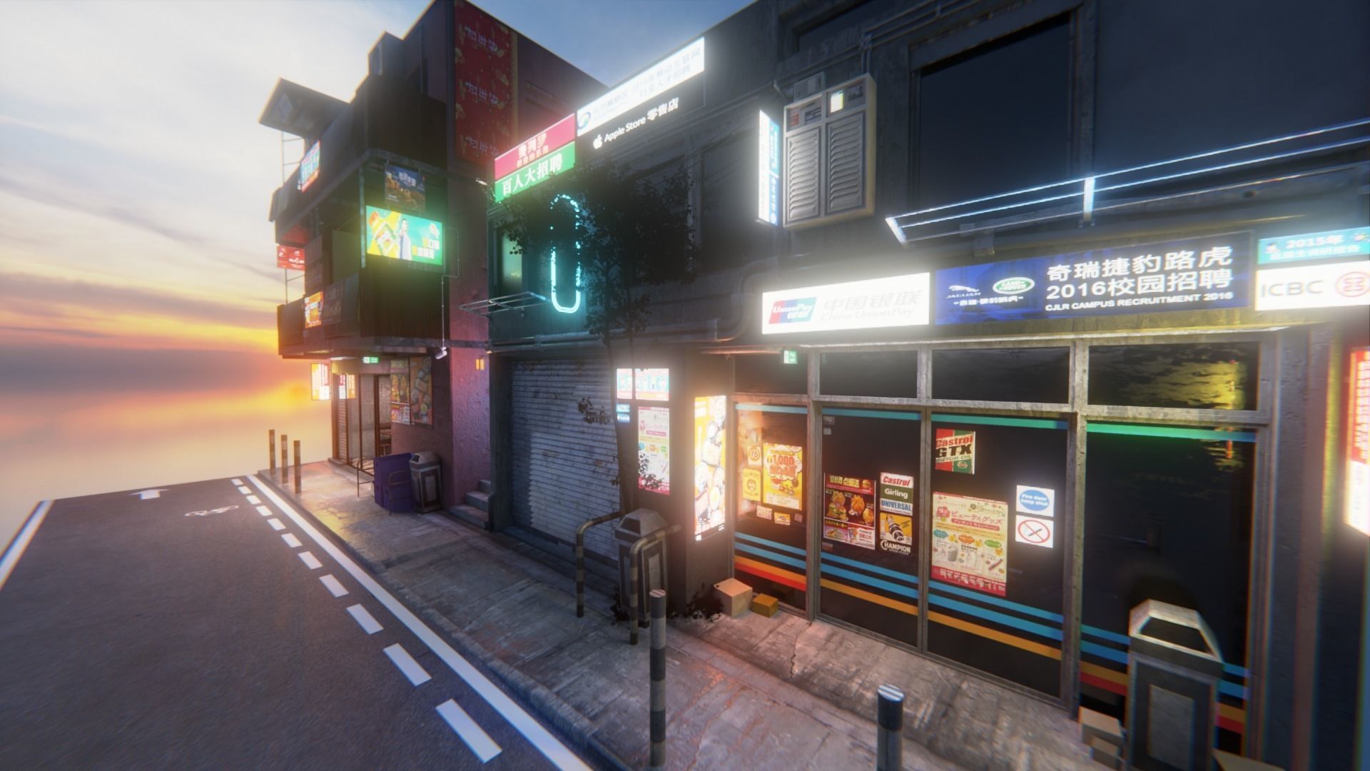 Tokio street 1 3D model_1