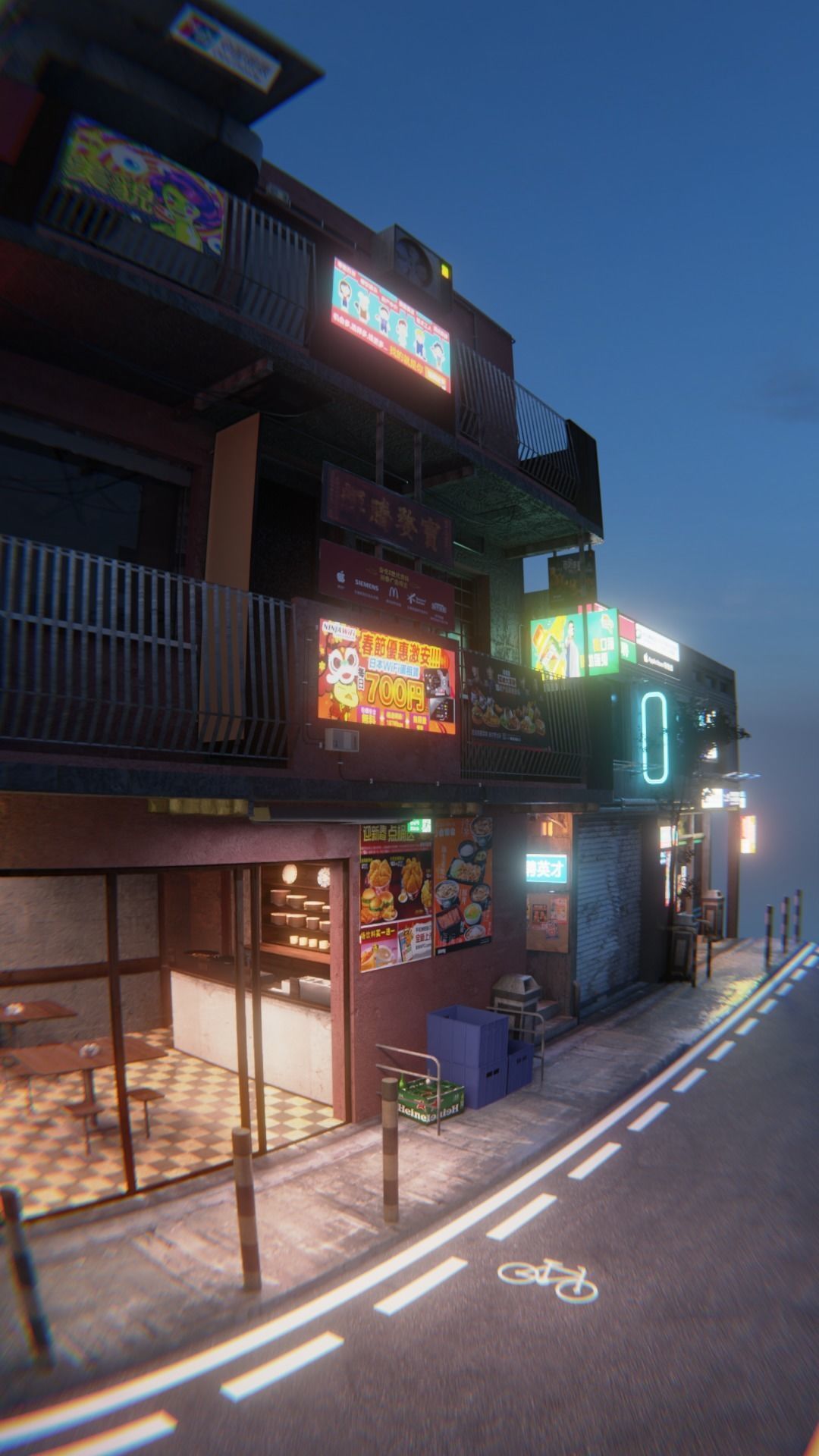 Tokio street 1 3D model_3