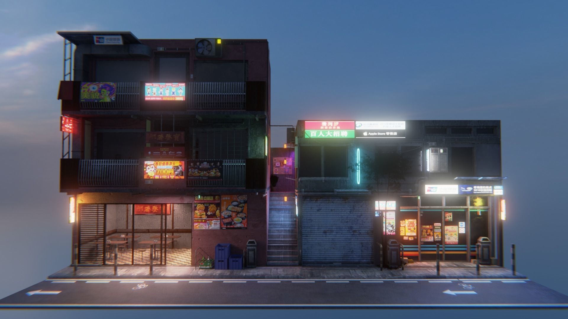 Tokio street 1 3D model_5