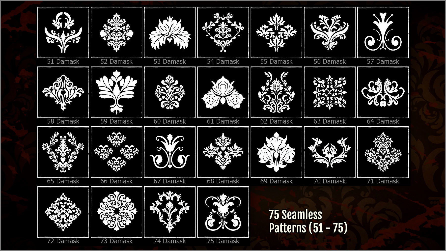 Damask Maker 300 ZBrush Brushes 3D model_7