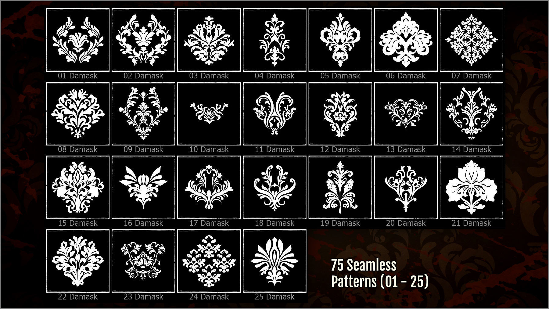 Damask Maker 300 ZBrush Brushes 3D model_5