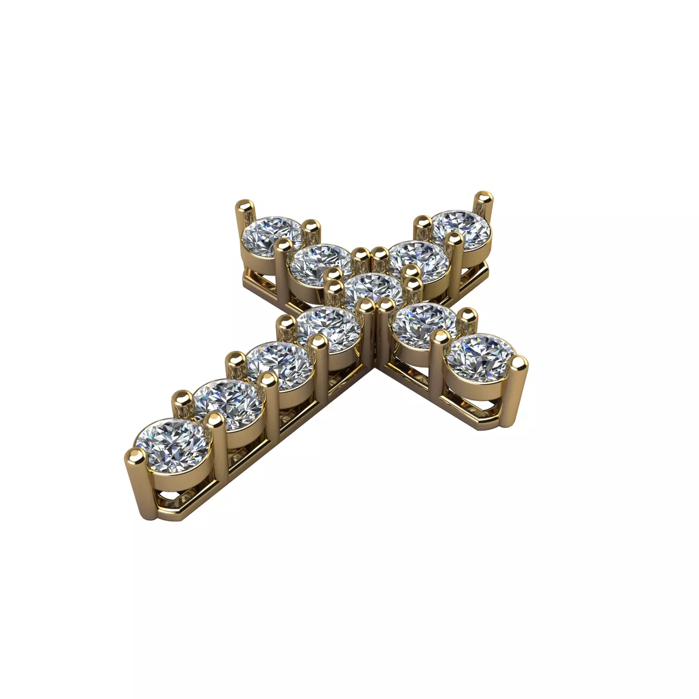 Cross Pendant Tiffany 3D print model_0