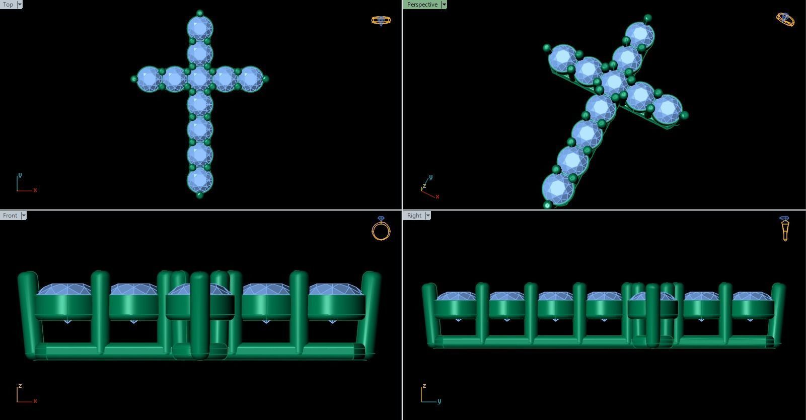 Cross Pendant Tiffany 3D print model_3