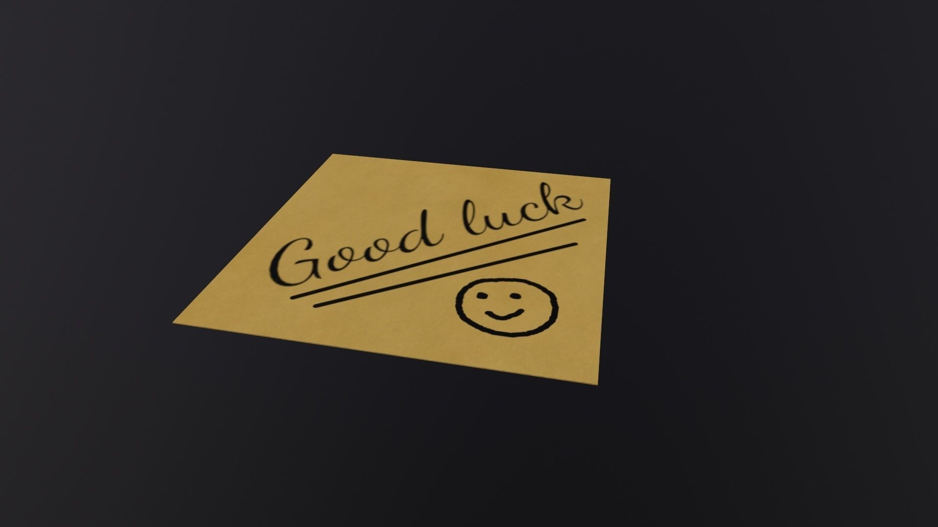 Postit Sticky Note 3D Model Low-poly 3D model_4