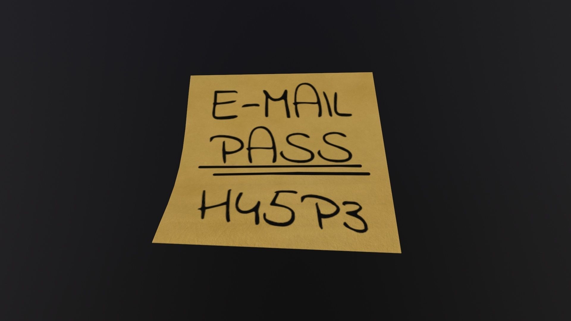 Postit Sticky Note 3D Model Low-poly 3D model_6