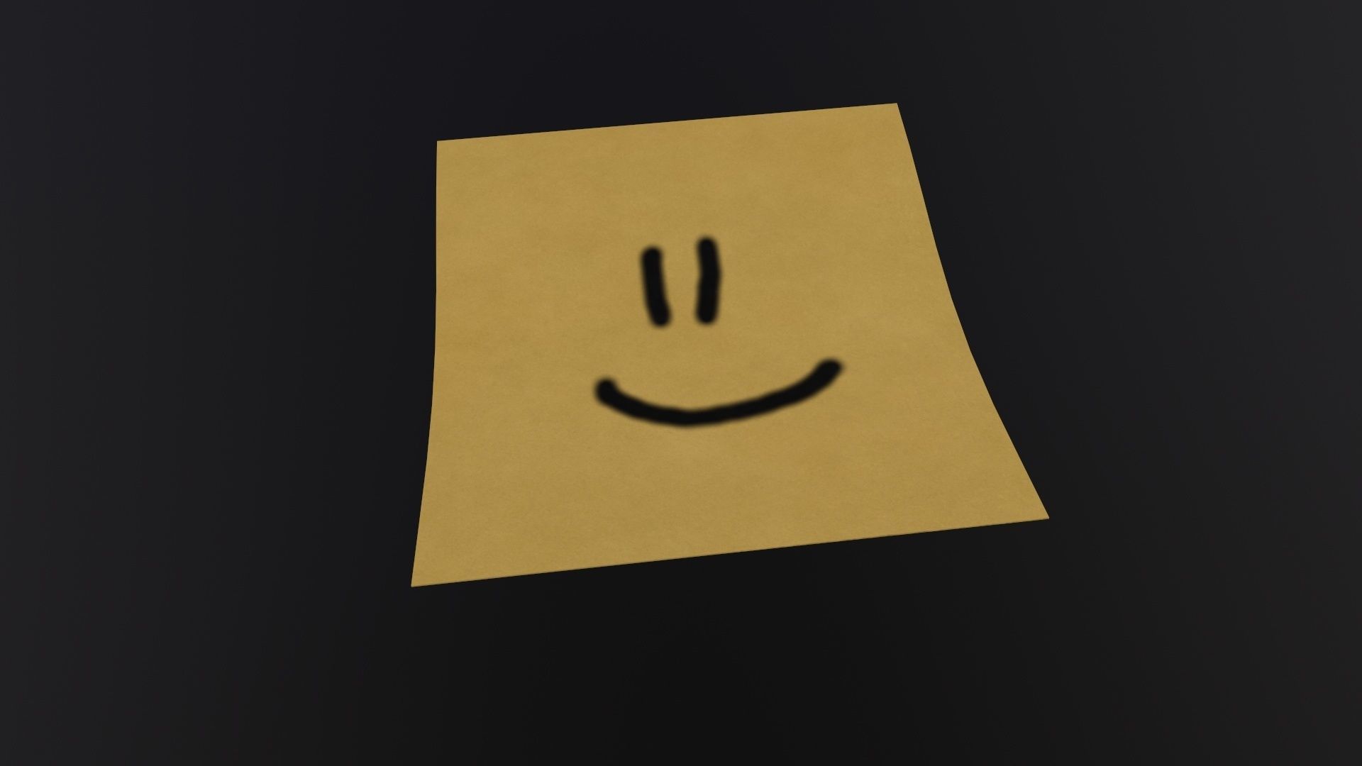 Postit Sticky Note 3D Model Low-poly 3D model_7