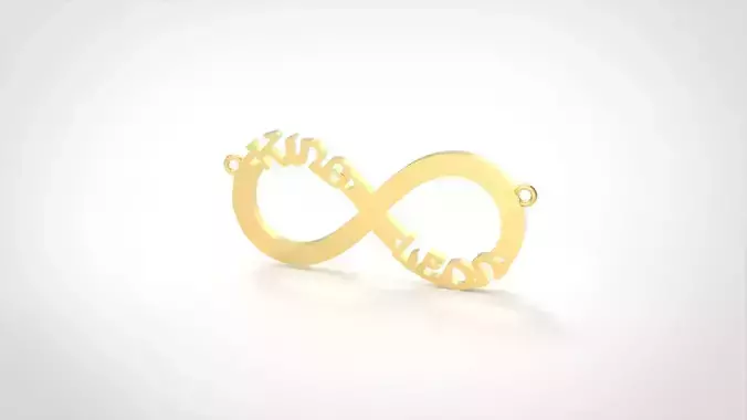 Model 1077  Infinity King Leon Plate Pendant