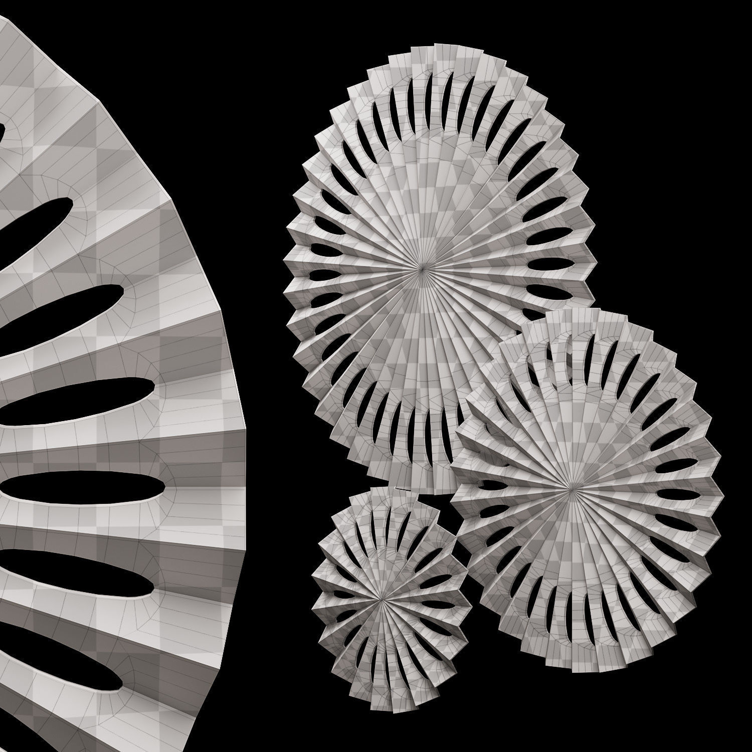 Kourt panel set 3D model_5