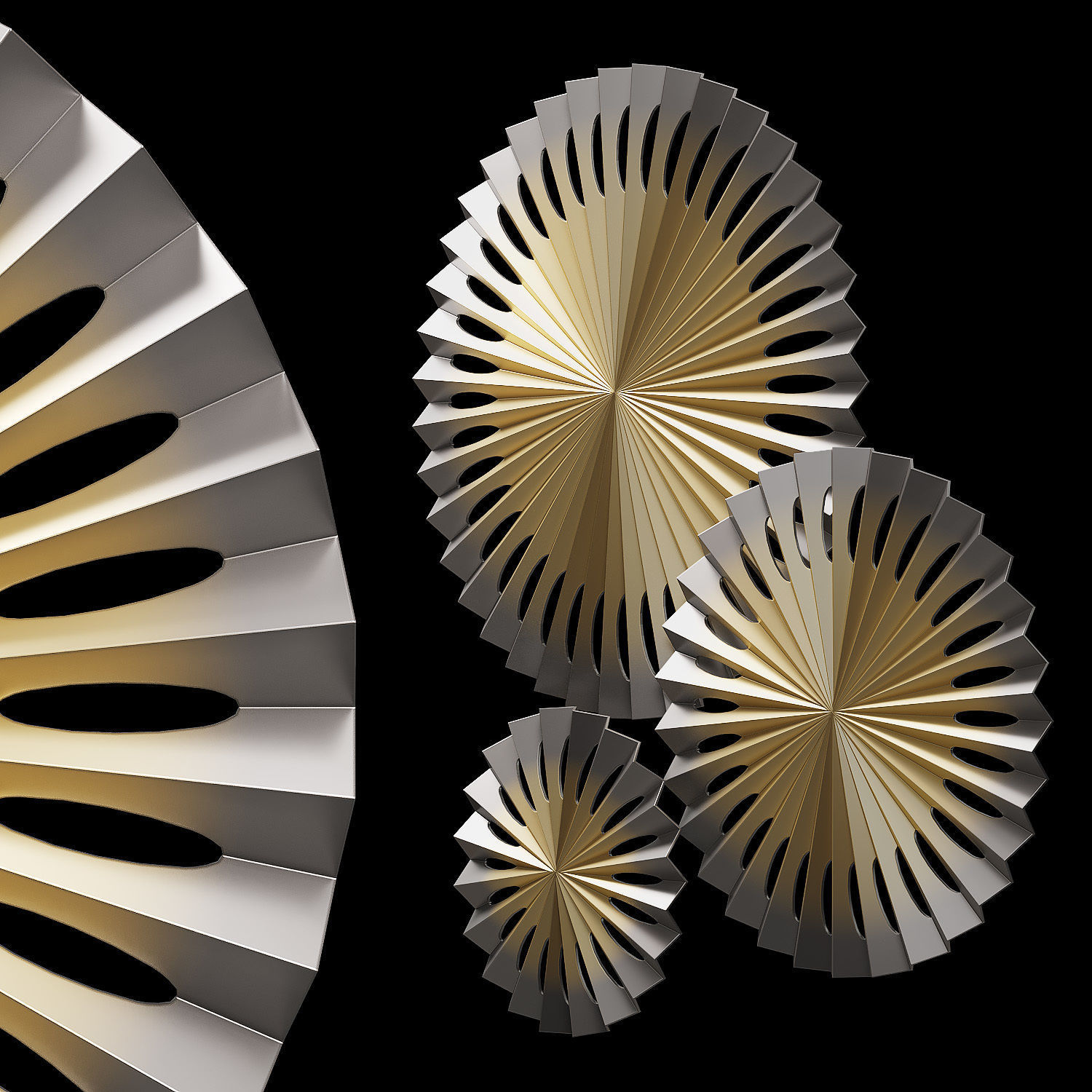 Kourt panel set 3D model_3