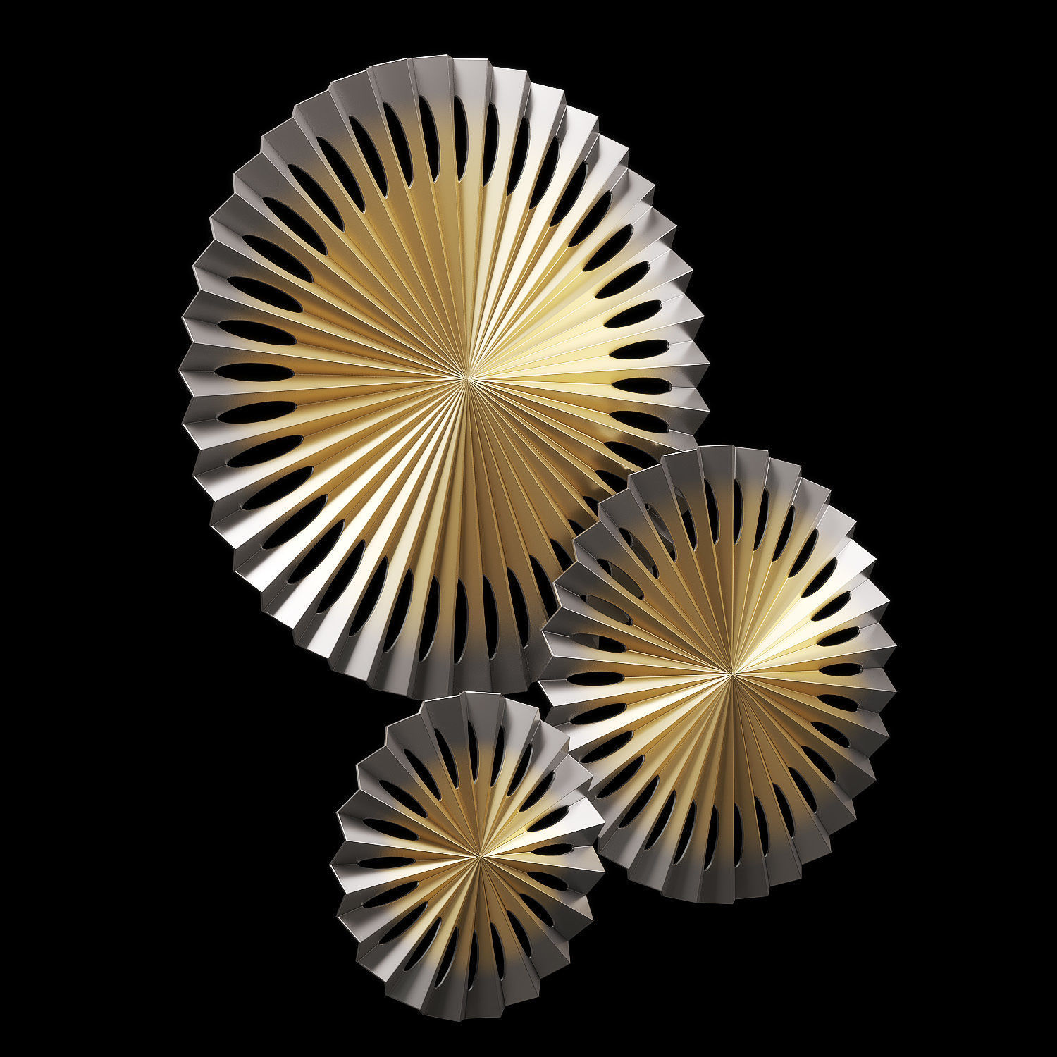 Kourt panel set 3D model_2