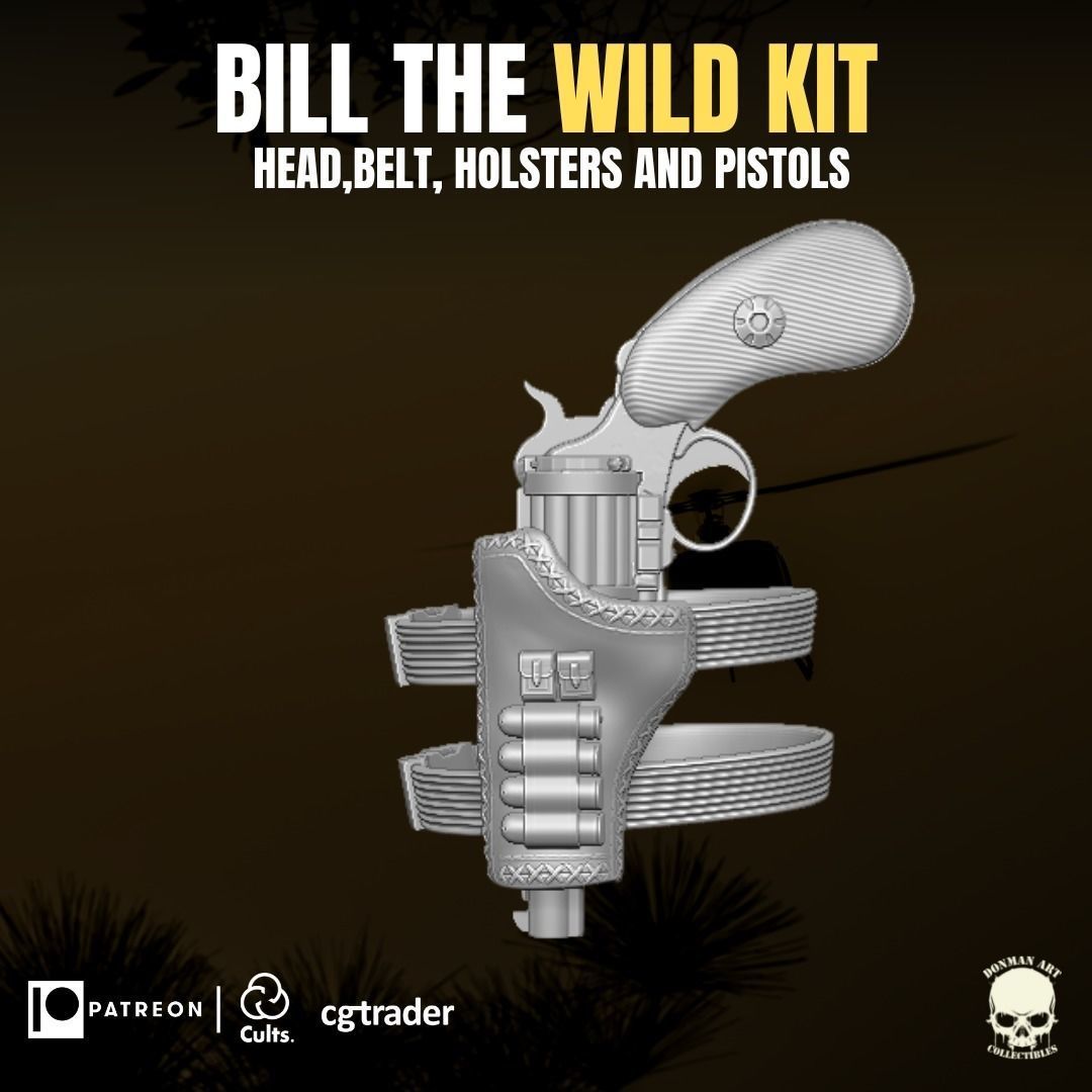 Bill The Wild Kit 3D printable File For Action Figures 3D print model_6