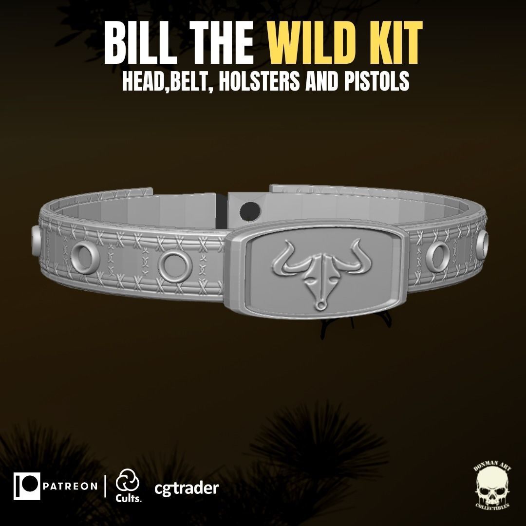 Bill The Wild Kit 3D printable File For Action Figures 3D print model_5