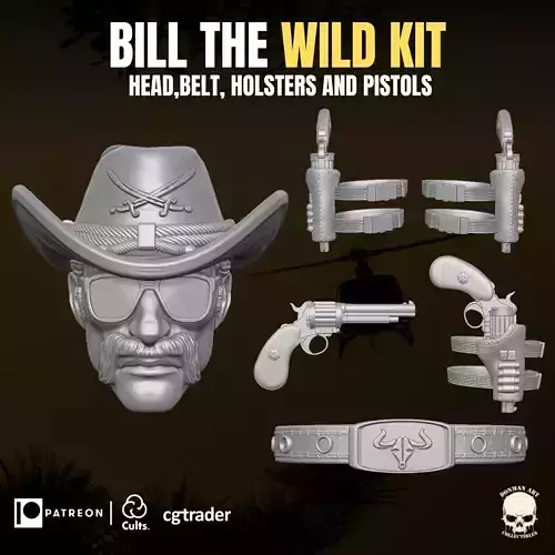 Bill The Wild Kit 3D printable File For Action Figures