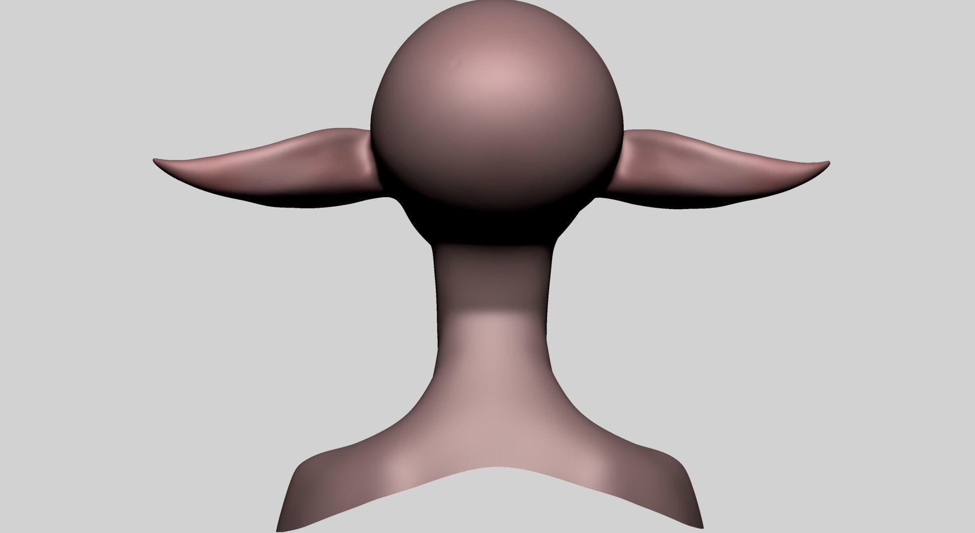 Stylized Elf Head B 3D model_4