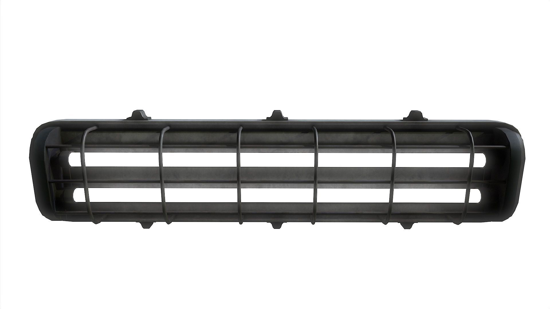 Fluorescent Lamp With Cage Low-poly 3D model_5