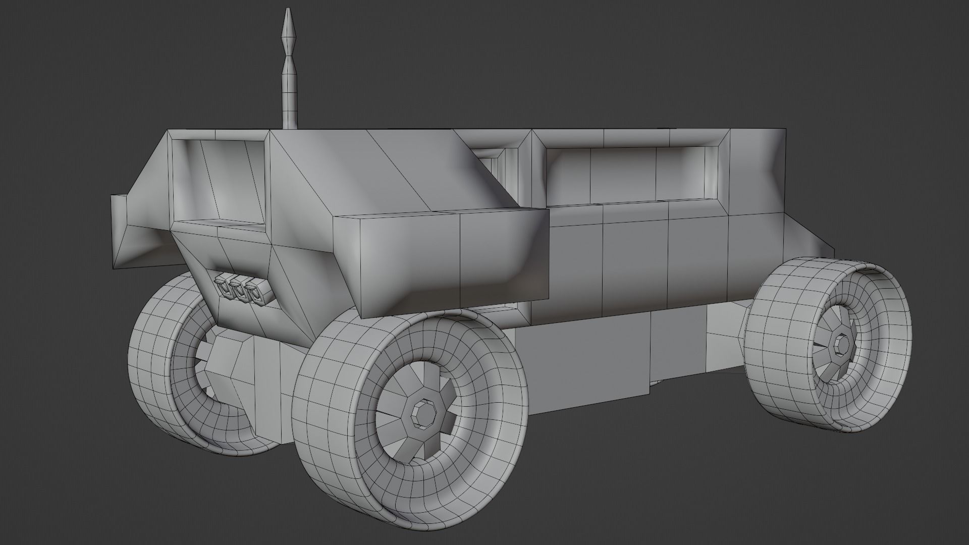 Martian Rover Low-poly 3D model_4