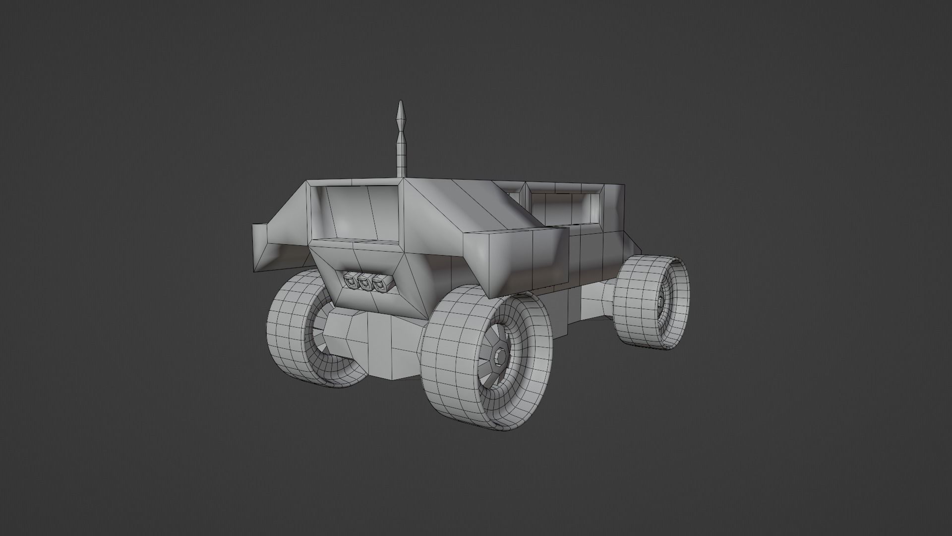 Martian Rover Low-poly 3D model_5
