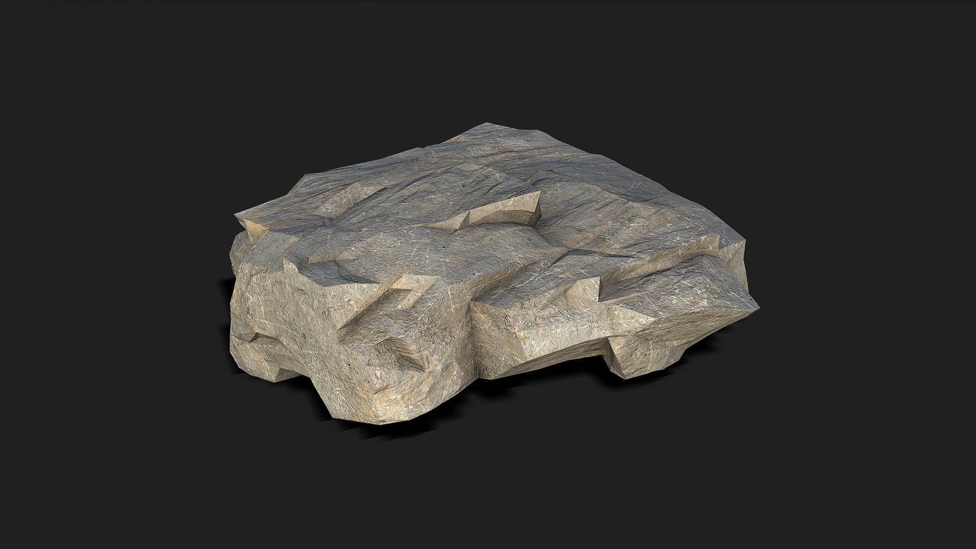 Mountain Rocks - 3D Models PBR Pack 05 Low-poly 3D model_19