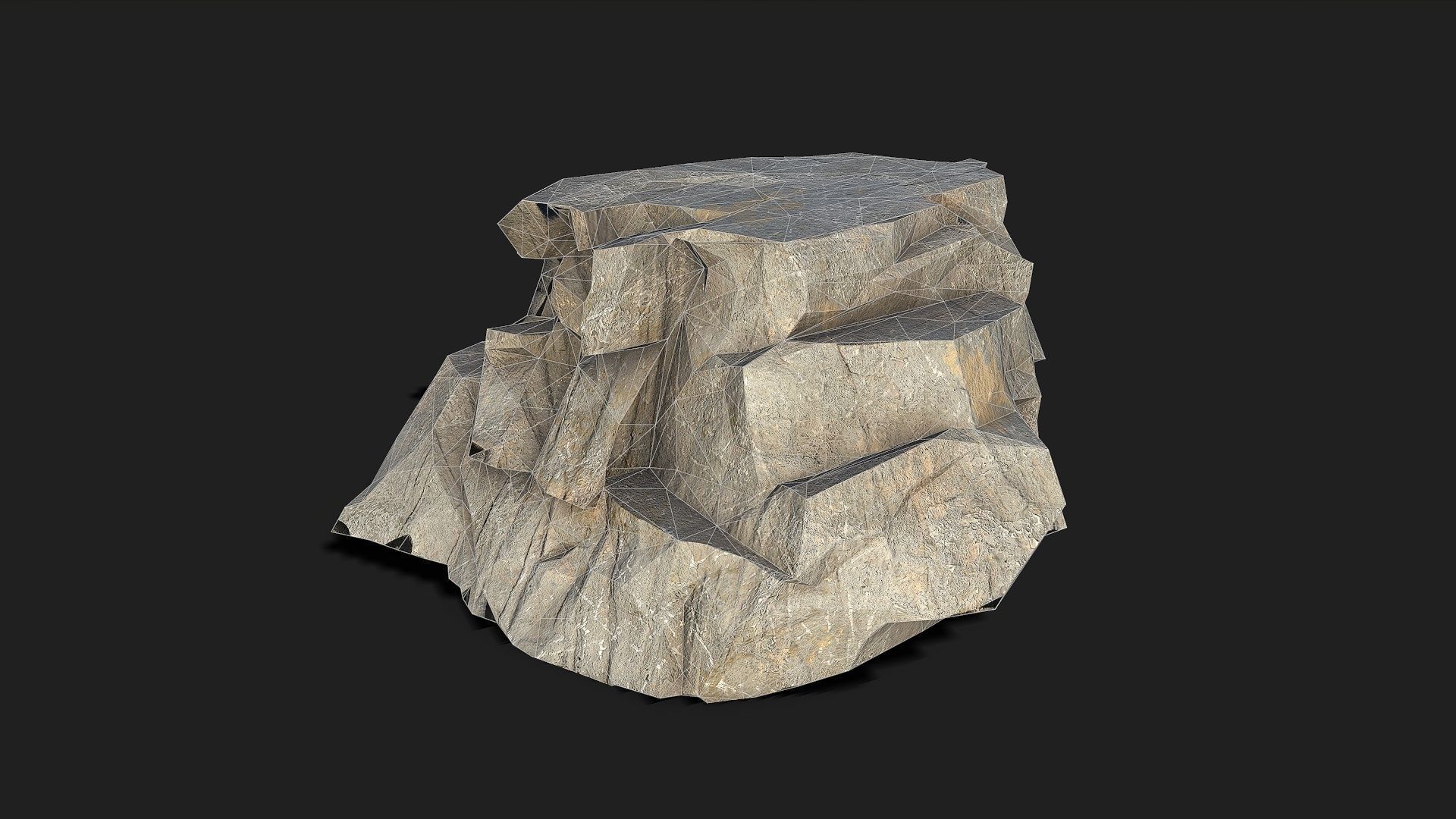 Mountain Rocks - 3D Models PBR Pack 05 Low-poly 3D model_16