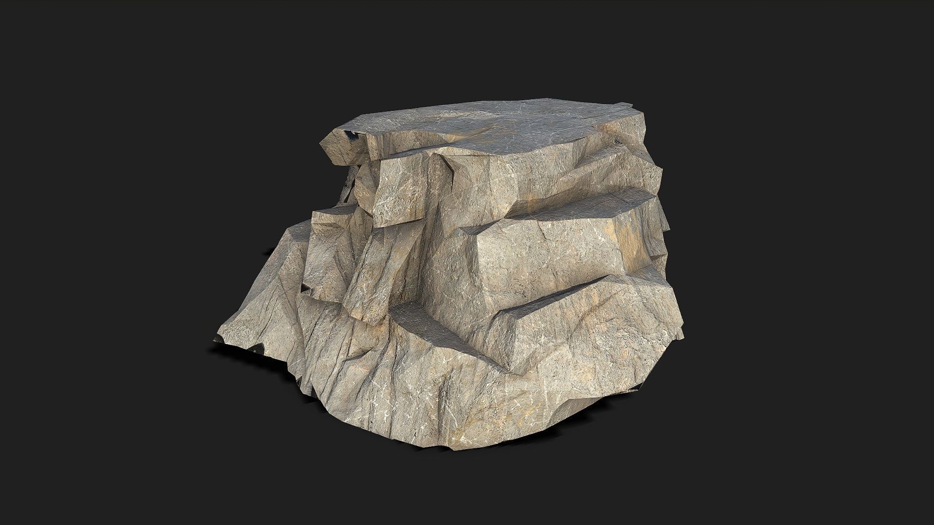Mountain Rocks - 3D Models PBR Pack 05 Low-poly 3D model_15