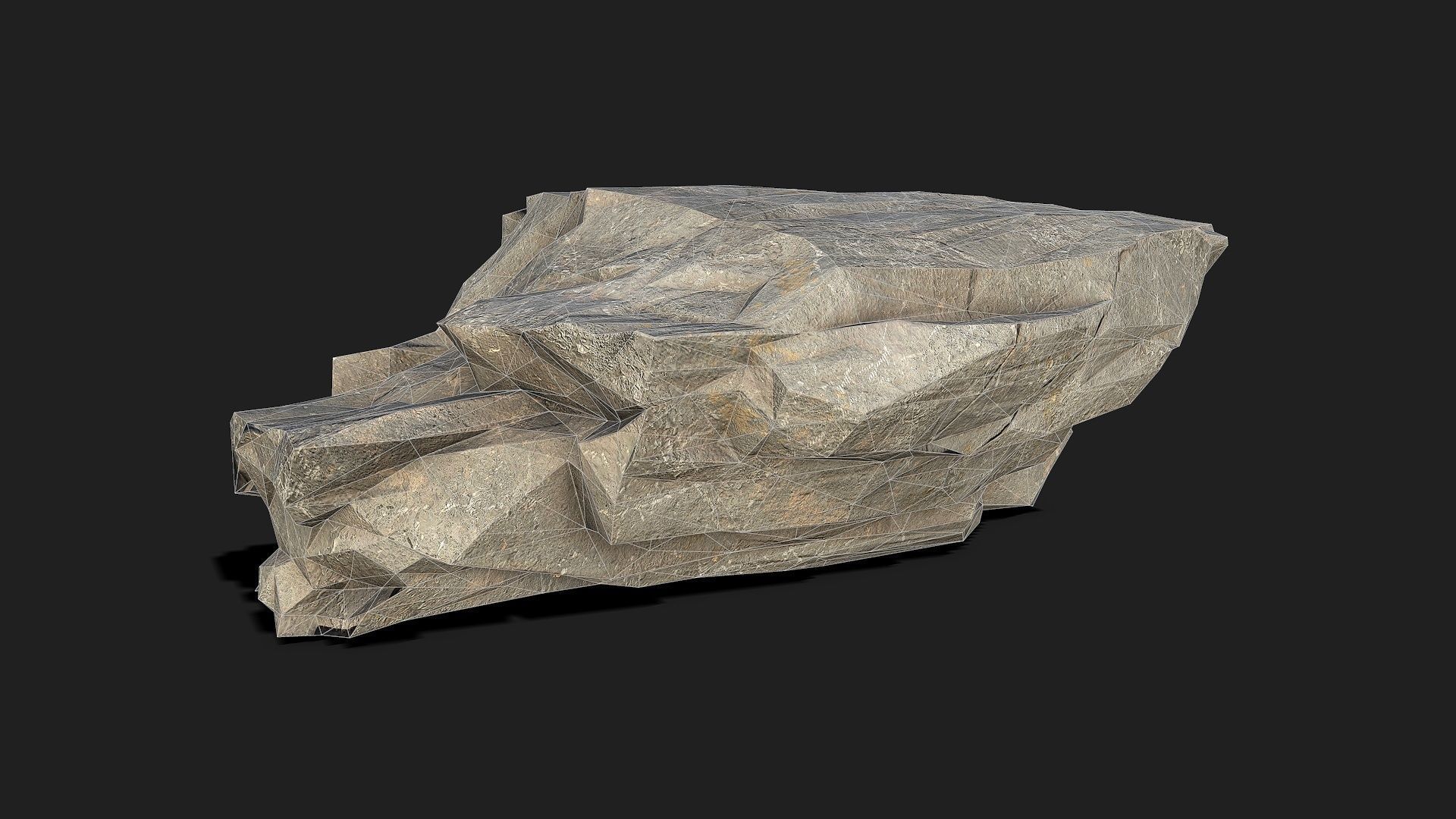 Mountain Rocks - 3D Models PBR Pack 05 Low-poly 3D model_12