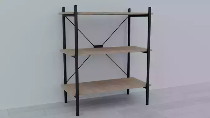 Shelving VANDBORG 3 Jysk Low-poly 3D model