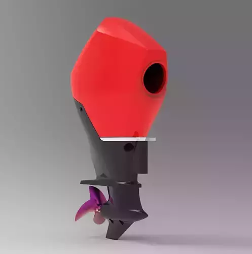 RC Boat Outboard Motor 3D print model