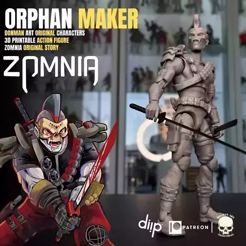 Orphan Maker - complete 3D printable Action Figure