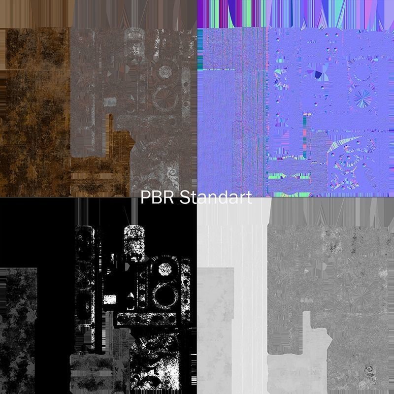 Medieval Chest Low-poly 3D model_7