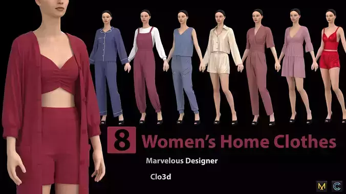 8 Women Home Clothes